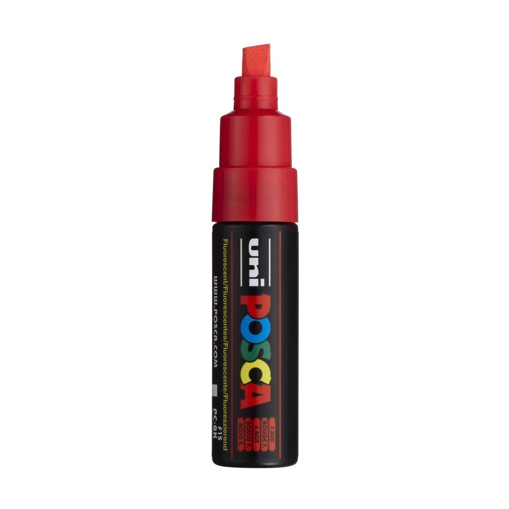 Posca Tusch Fluo Rød - PC-8K - 1stk