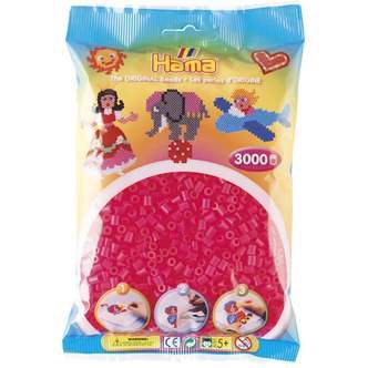Hama Perler  3000 stk Neon fuchsia Midi (201-32)