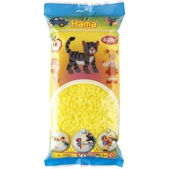 Hama Perler  6000 stk Pastel Gul Midi (205-43)