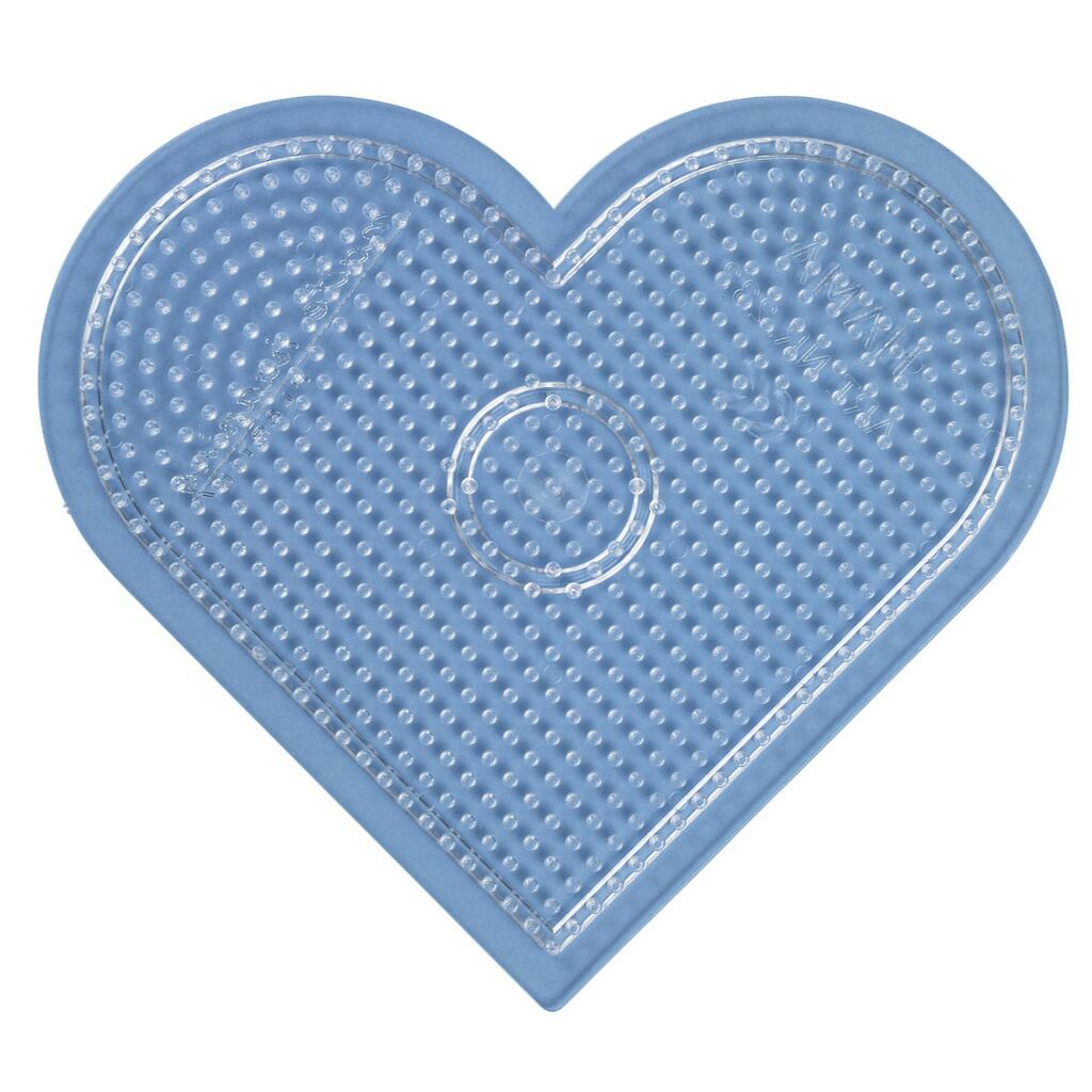 Hama Perleplade Midi - Hjerte stor 18x16 cm Transparent  - 1 stk