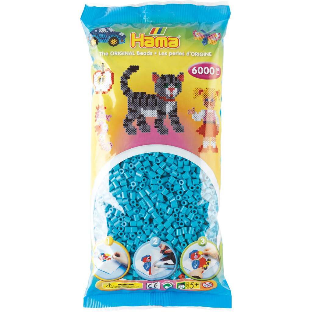 Hama Perler  6000 stk Azur Blå Midi (205-49)