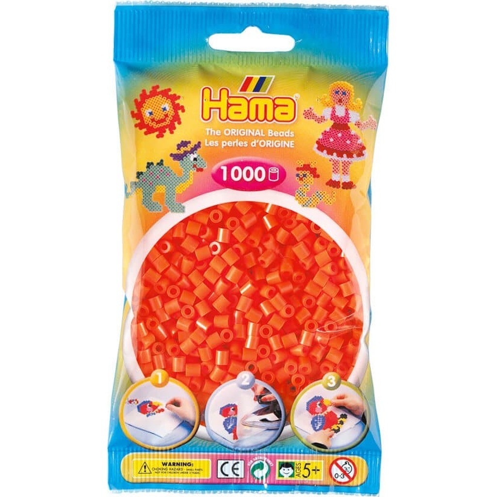 Hama Perler - 1000 stk orange - Midi (207-04)