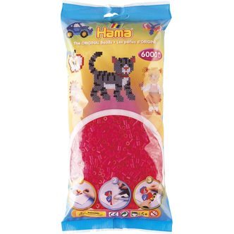 Hama Perler  6000 stk Fuschia Midi (205-32)