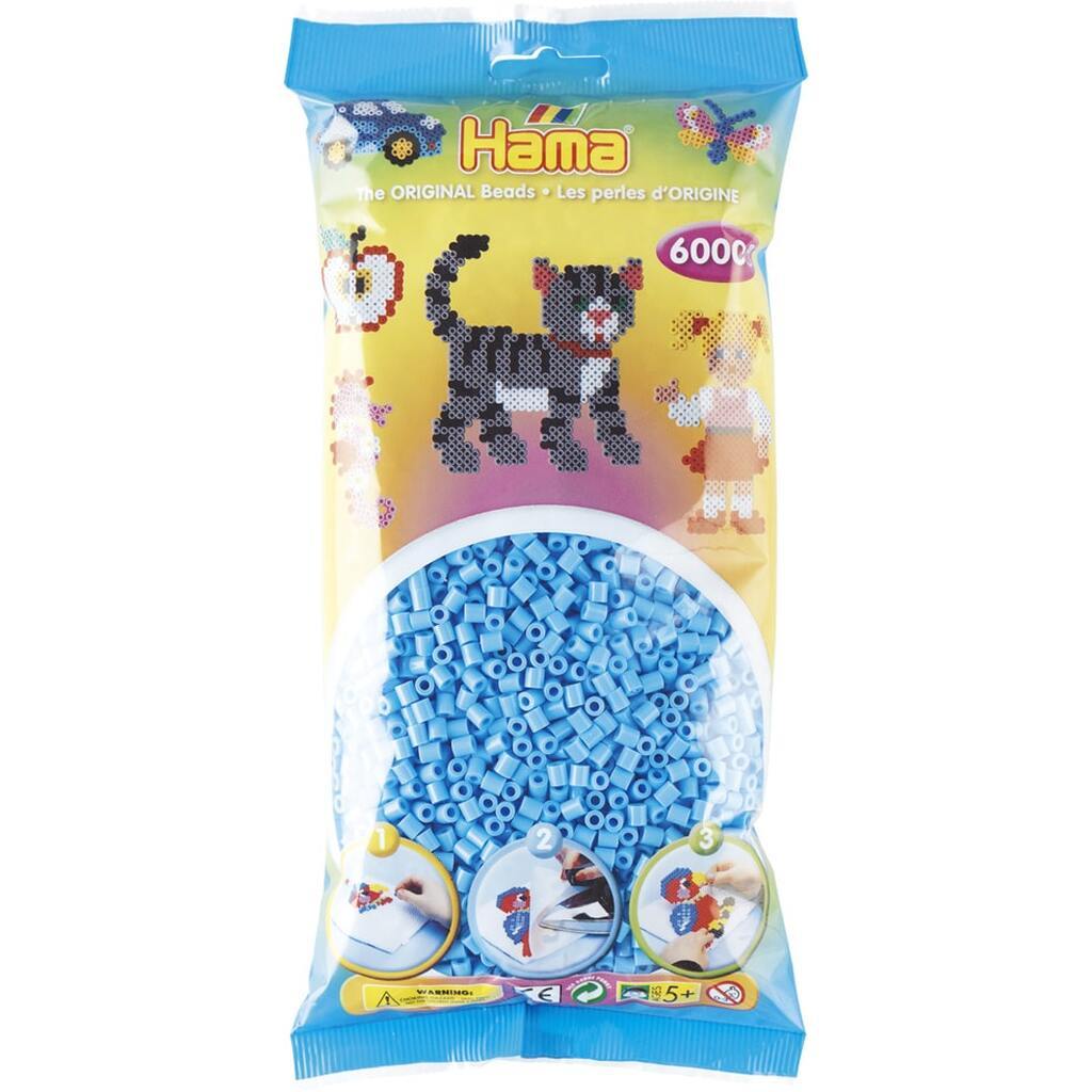 Hama Perler  6000 stk Pastel Blå Midi (205-46)