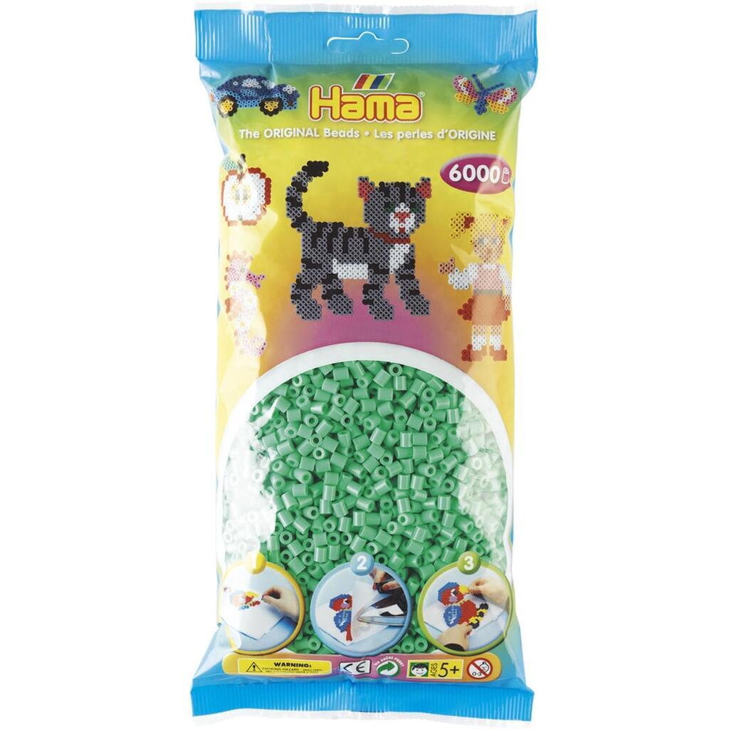 Hama Perler  6000 stk Lys Grøn Midi (205-11)