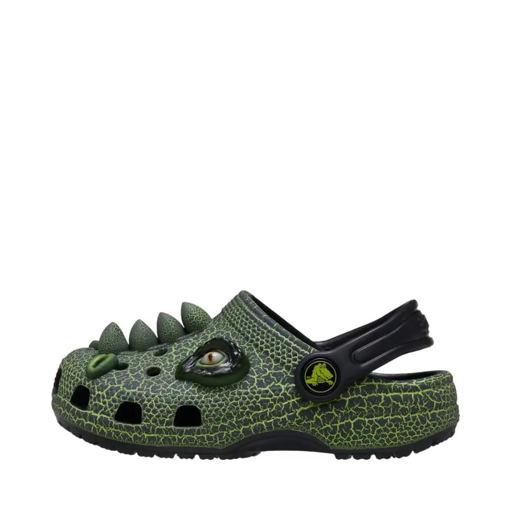 Classic Scary Dino Clog T - BLK - 25/26