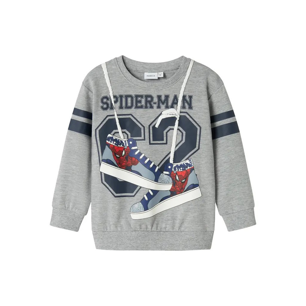 Adam Spider Sweatshirt - Grey Melange - 110