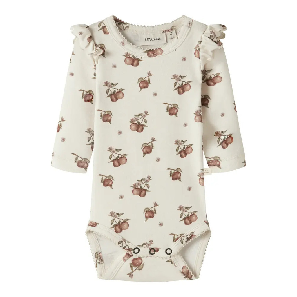 Lil' Atelier Gayo Kep Langærmet Slim Body - Turtledove - 86