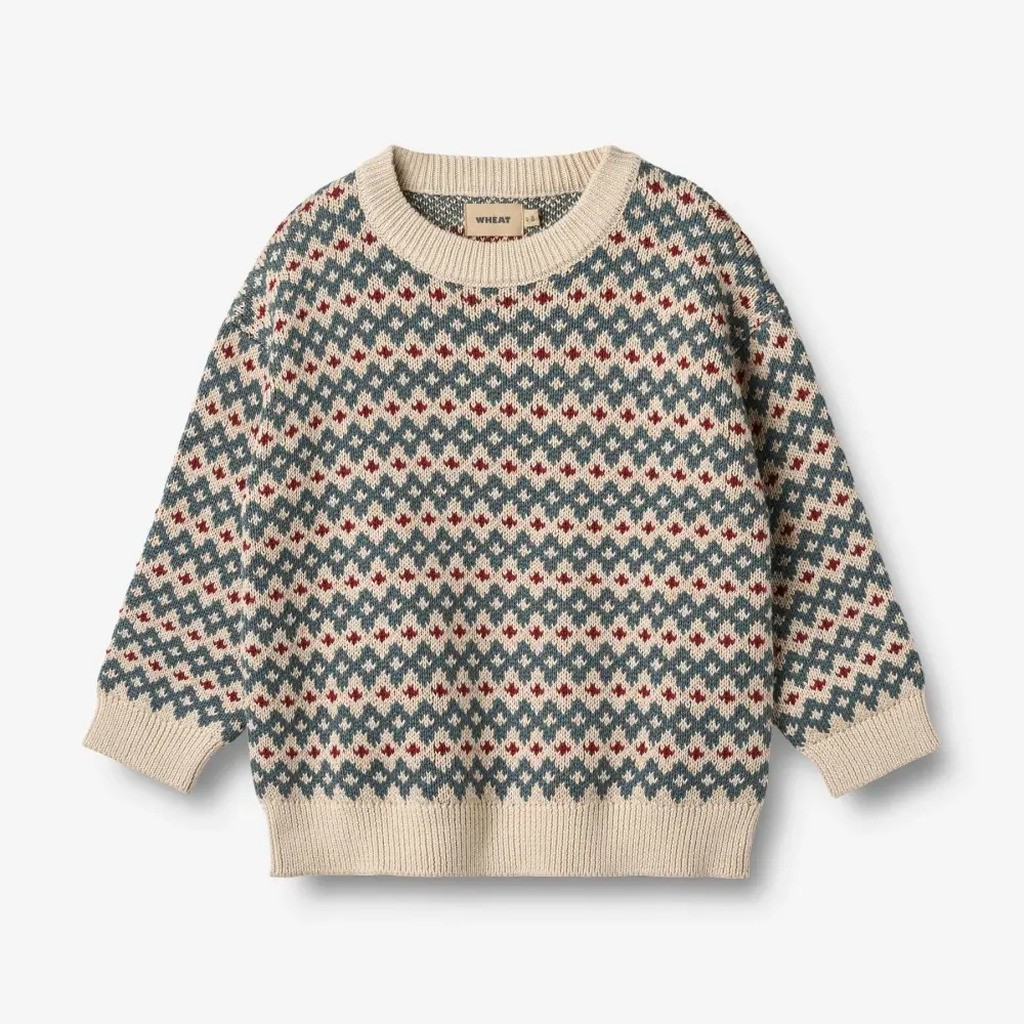 Harlow Jacquard Pullover - Offwhite - 4 ÅR