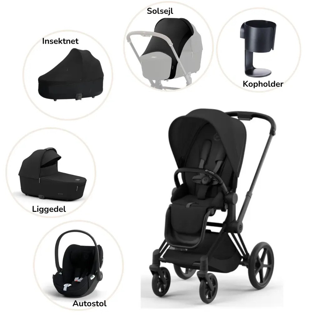 Priam pakke - sepia black/matt black PLUS