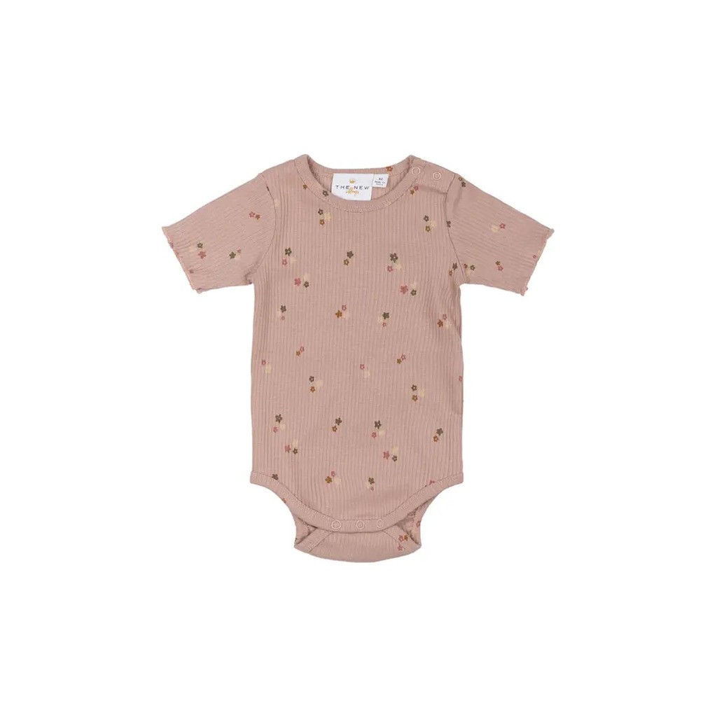 Odelia Rib Body kortærmet - Adobe rose - 74