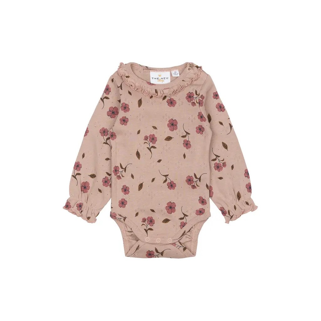 Picole Pointelle Body langærmet - Adobe rose - 74