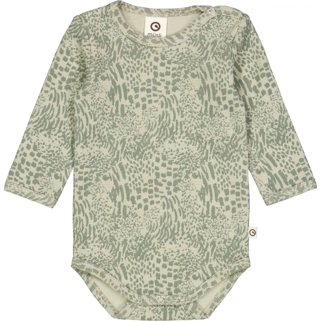 Leopard printet body - Soft green/ Poetry green - 92
