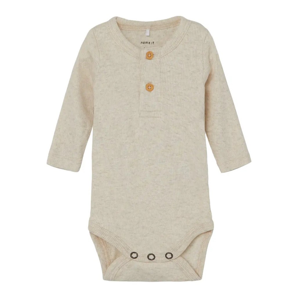 Kab langærmet body NOOS -  peyote melange - 80