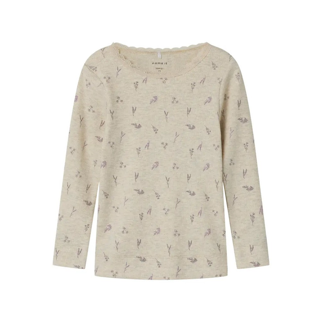 Dabua langærmet bluse - peyote melange - 104