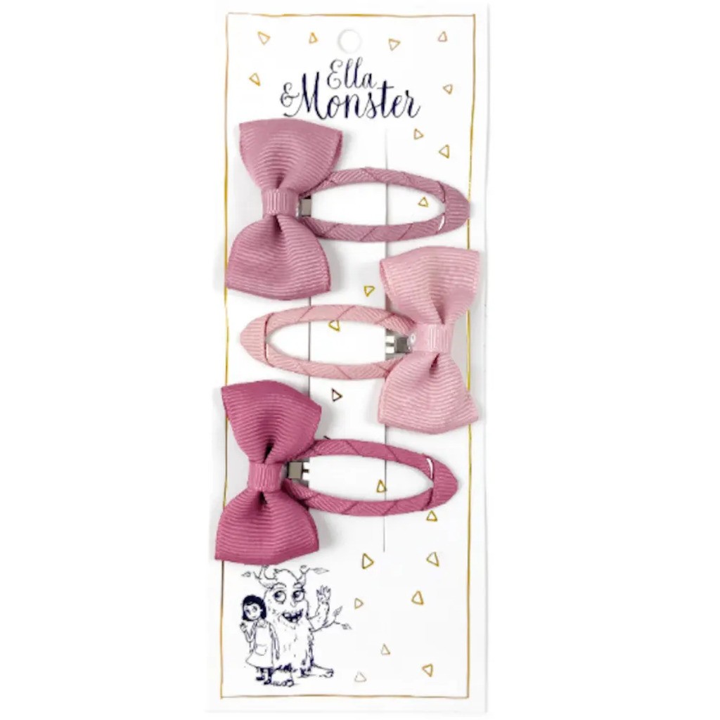 Hårclips Dusty Rose Bow