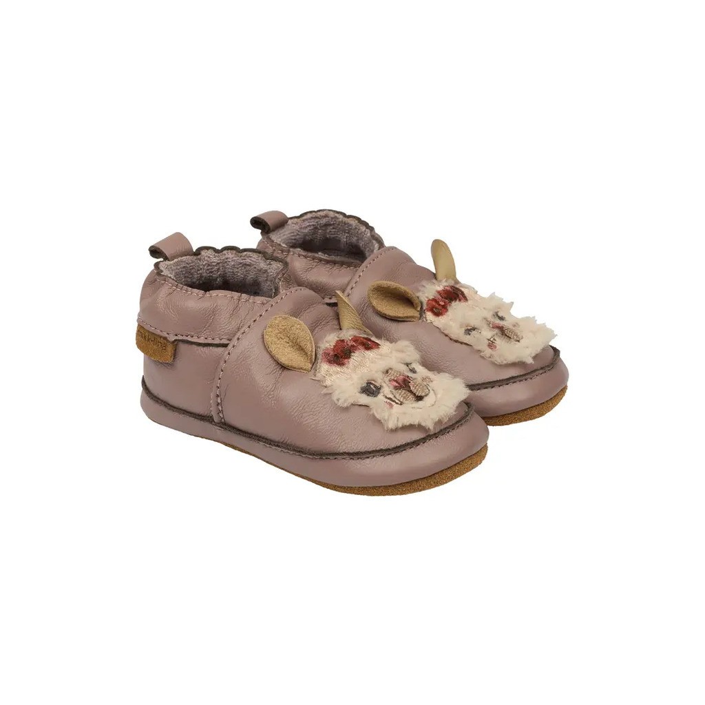 Læder Slipper - 3D - Twilight mauve - 6-12 MDR.