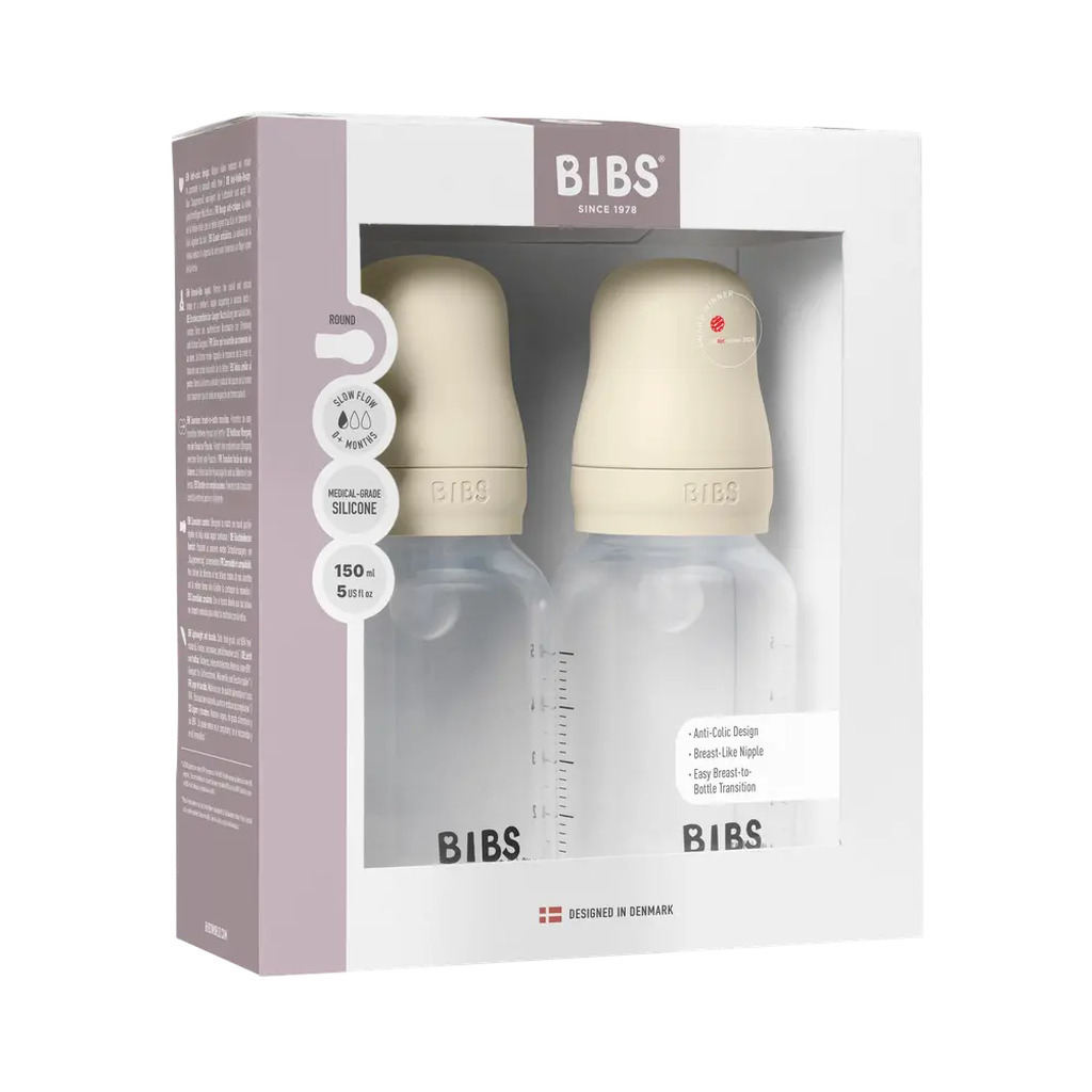 Baby Bottle Silicone 2 pack 150 ml Ivory