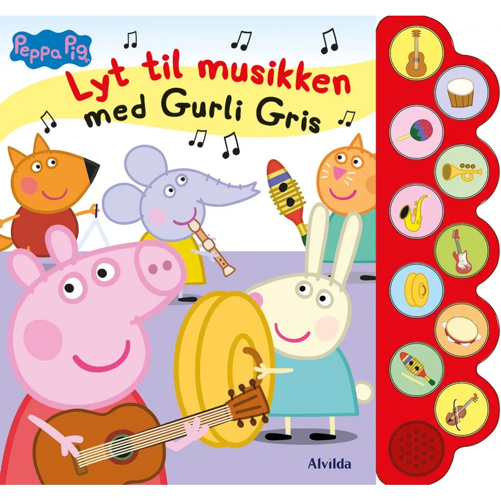 10-knaps lydbog -Lyt til musikken med Gurli Gris