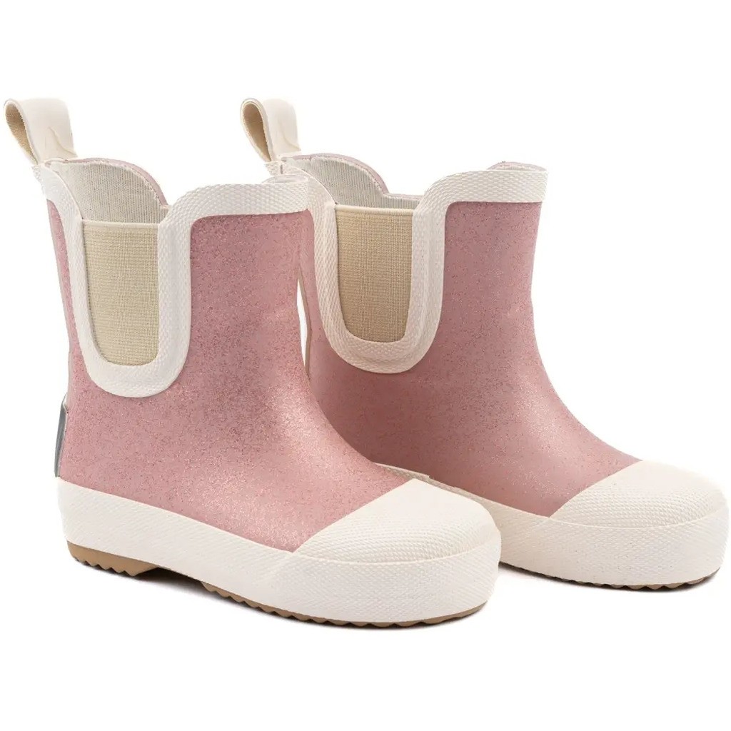 Kort gummistøvle Glitter - Barefoot - WOODROSE - 25