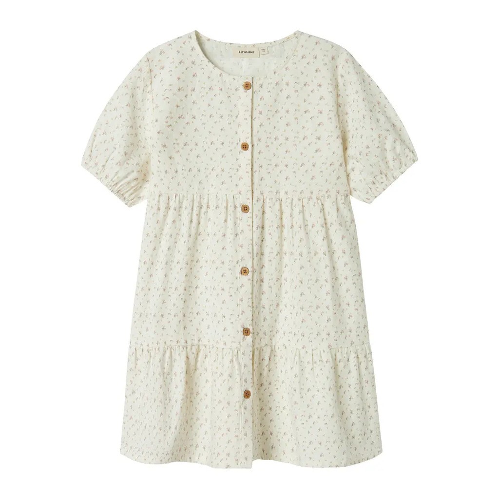 Hailey kortærmet løs kjole - COCO MILK - 122