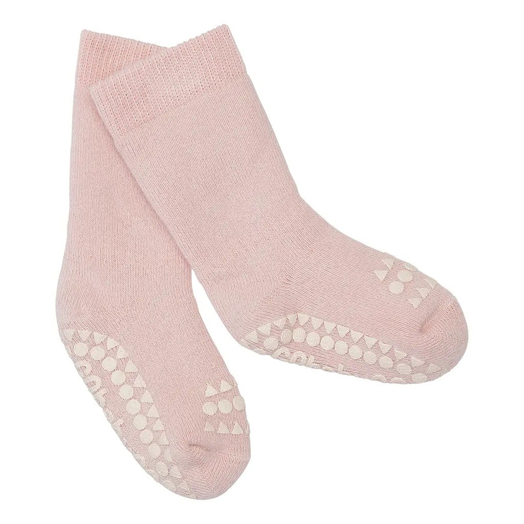Skridsikre Strømper Tyk Bomuld - Soft pink - 1-2 ÅR