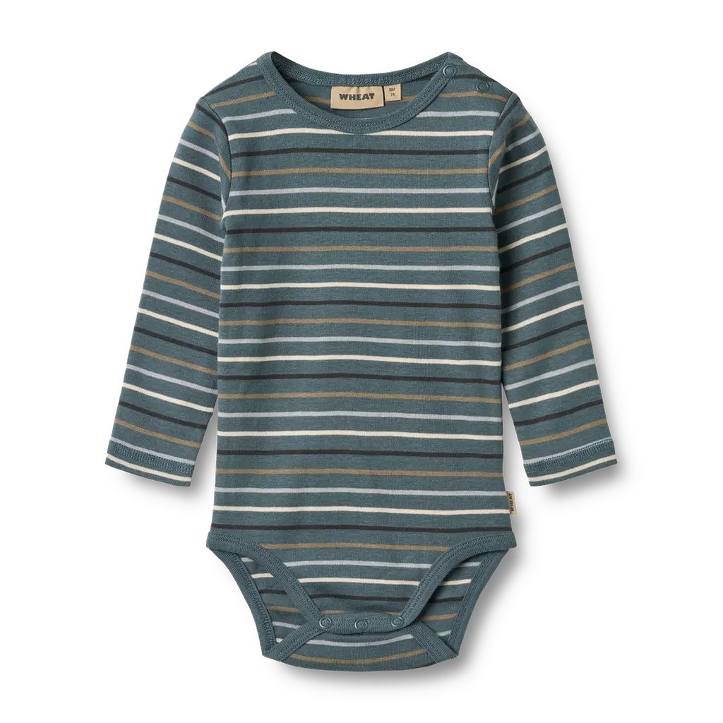 Freddie Body Langærmet - Blue multi stripe - 1 MDR.