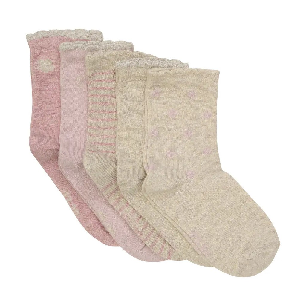 Strømpe m. mønster (5-pak) - 605 - 27/30