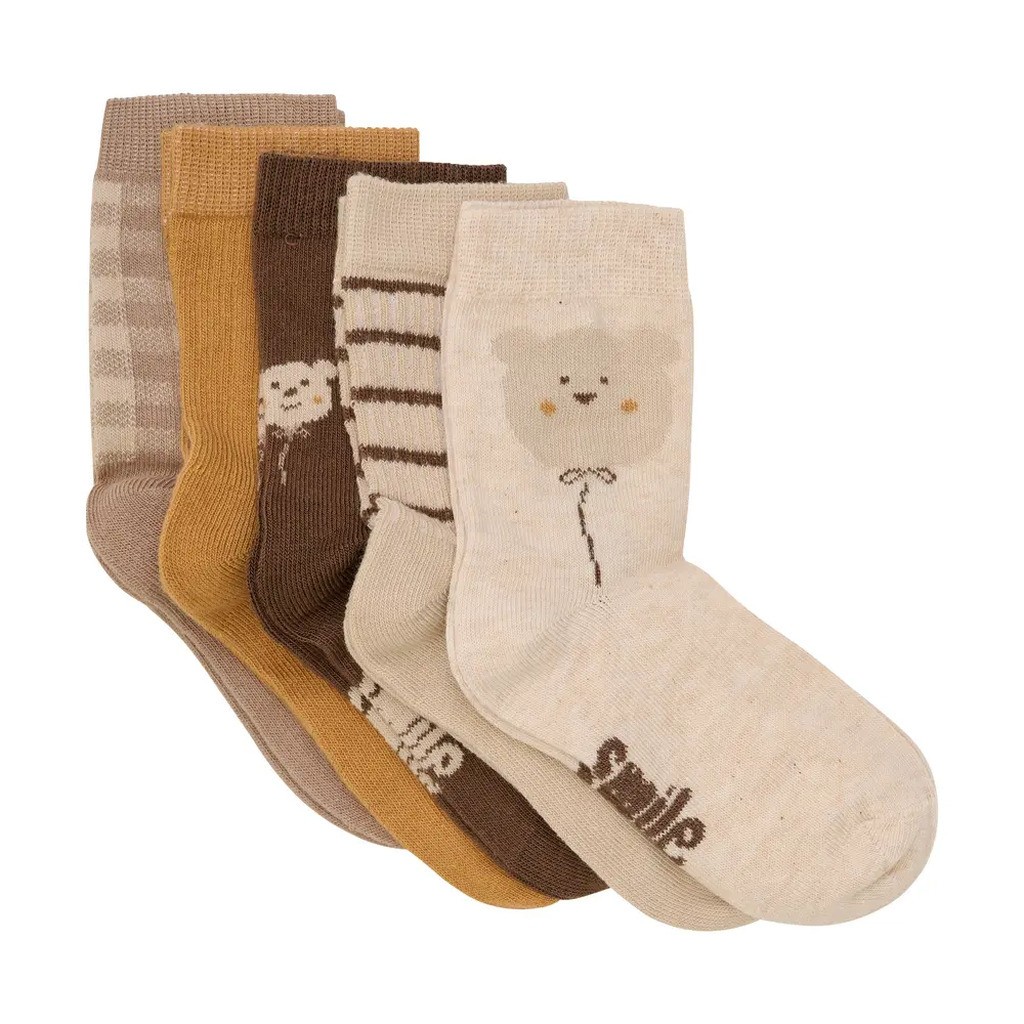 Strømpe m. mønster (5-pak) - 256 - 15\18