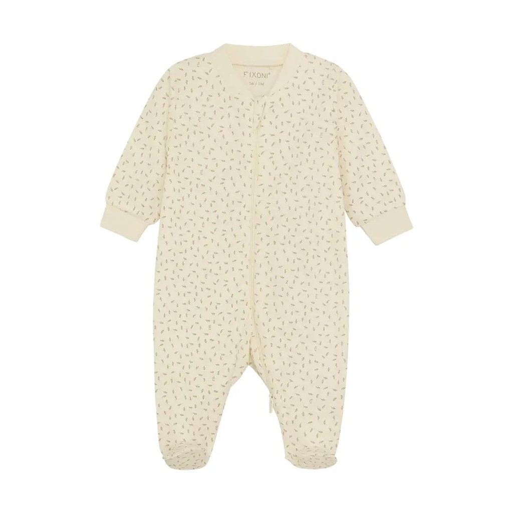 Natdragt m. lynlås og fod - Sesame - 50