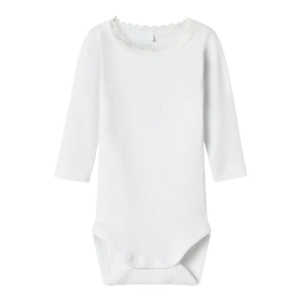 Kab langærmet body - Bright white - 56