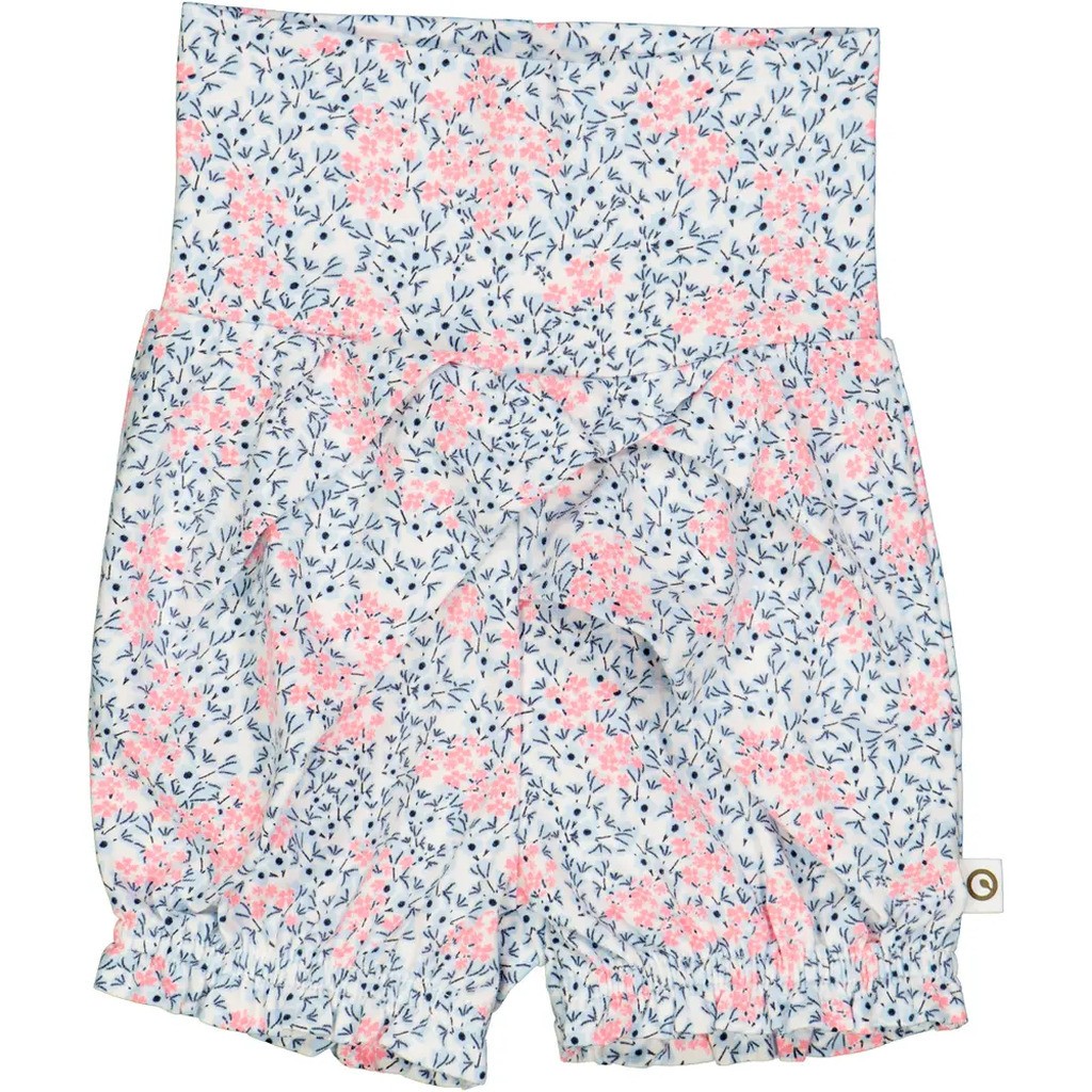Petit blomstrede bloomers med læg - Balsam cream/ Bubblegum/ Night blue - 80/86