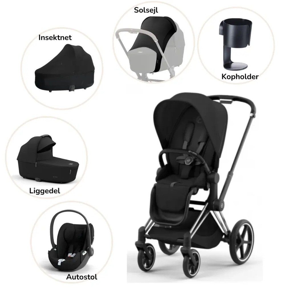 Priam pakke - sepia black/chrome black