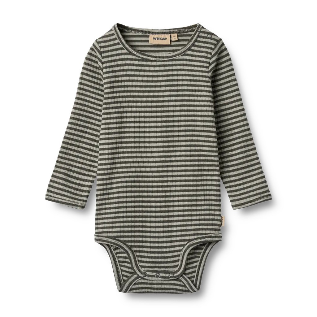 Berti Body Langærmet - Winter forest stripe - 9 MDR.