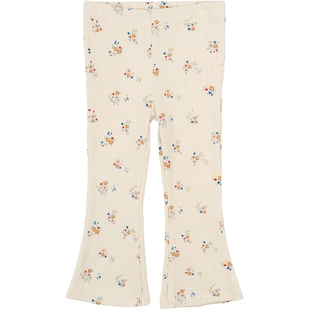 Naya Flared Rib Bukser - WHITE SWAN - 98