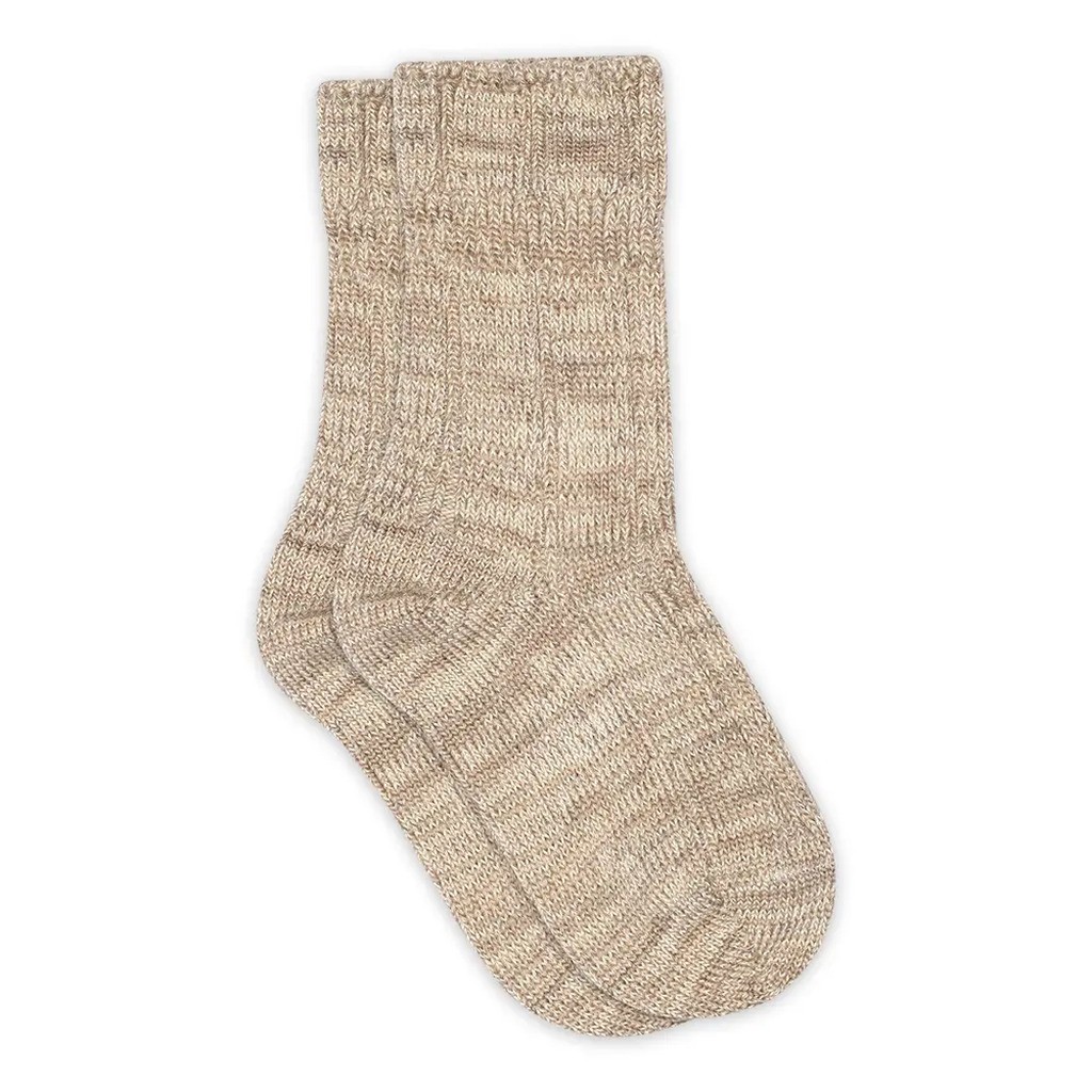 Bee Strømper - Light Brown Melange - 25/28