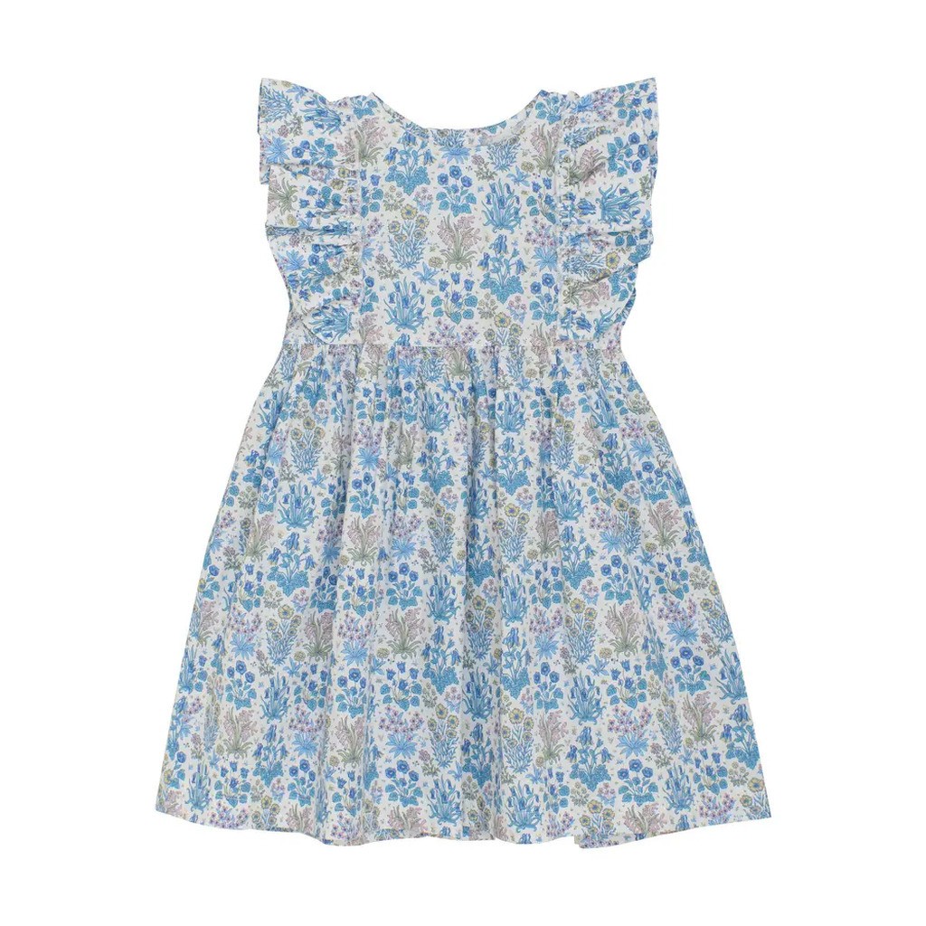 Kjole SS i Liberty stof - 7416 - 92