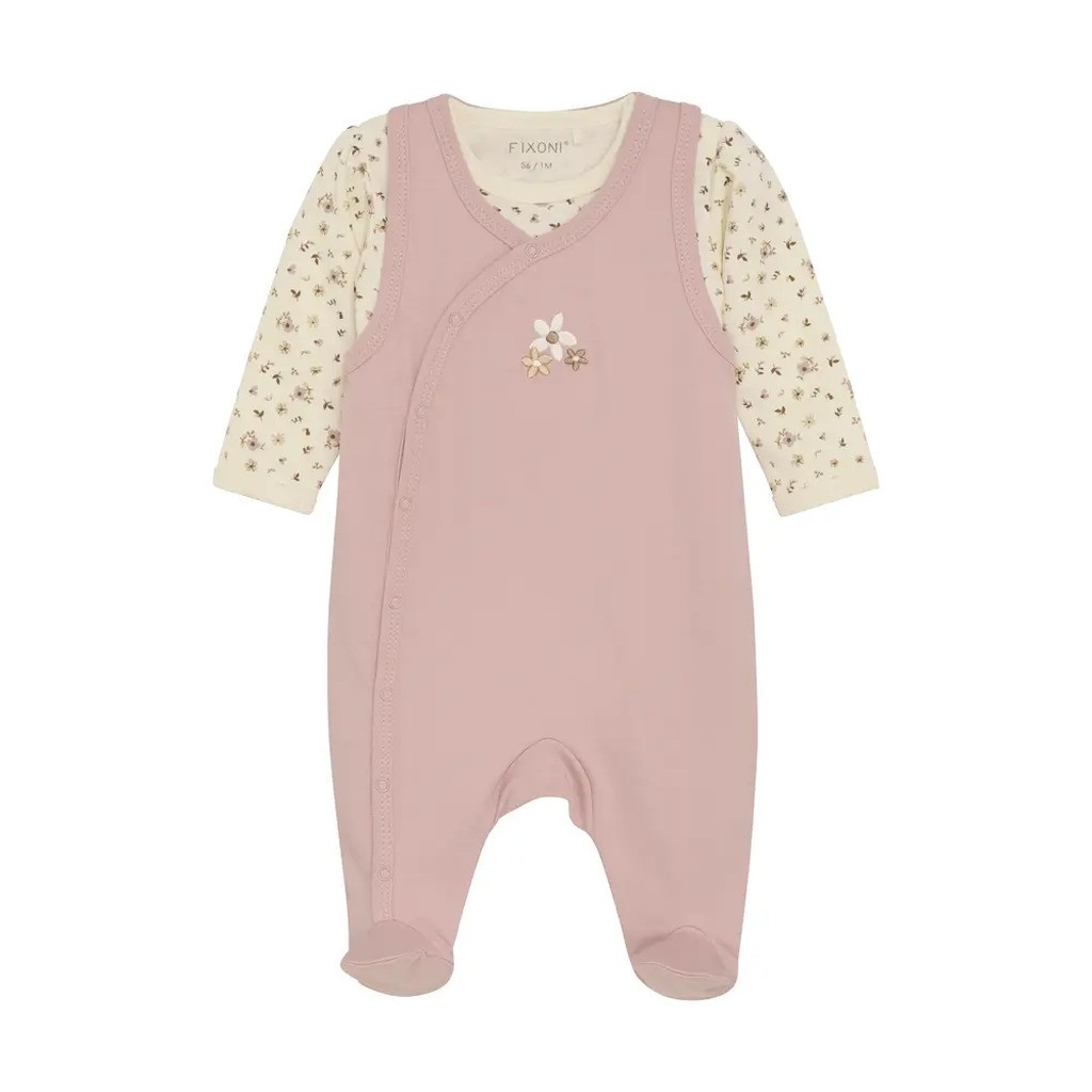 Body langærmet m. Romper - Shadow gray - 56