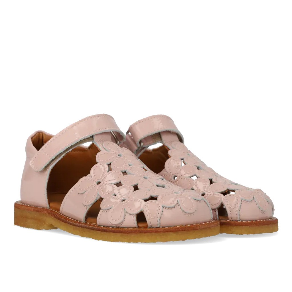 Sandal med blomster og velcro - Rosebud - 25