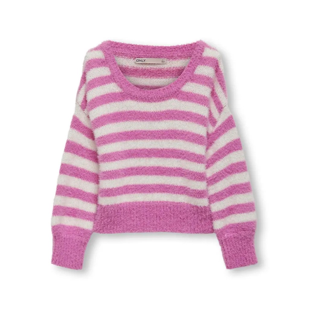 Newpiumo langærmet pullover - SUPER PINK - 122