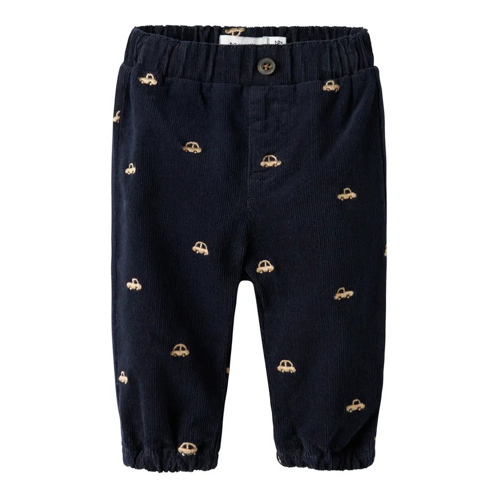 Ben Baggy R Cord Emb Bukser - Navy Blazer - 50