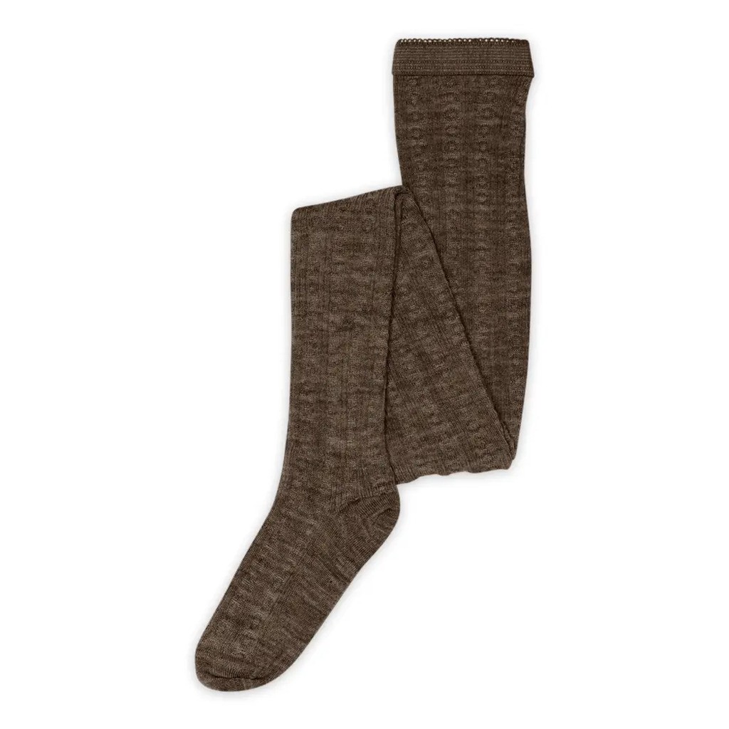 Juno strømpebuks - Brown Melange - 90