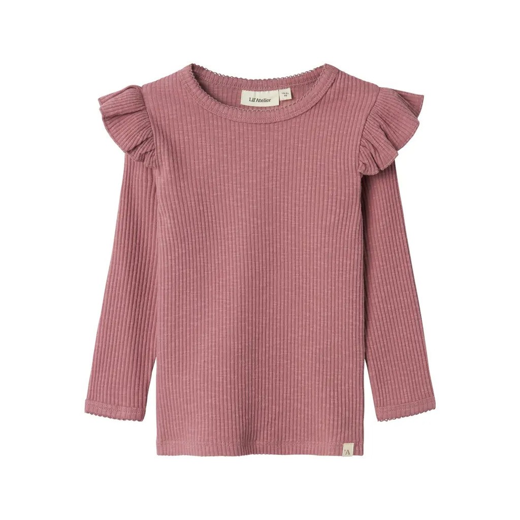 Raja langærmet slim top - NOSTALGIA ROSE - 104