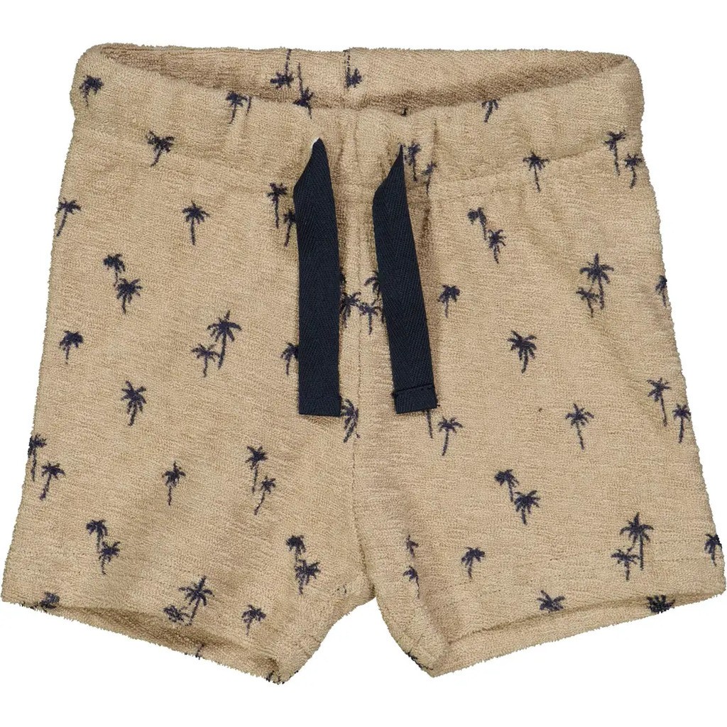 Palm shorts med palmer - Cashmere/ Night blue - 80