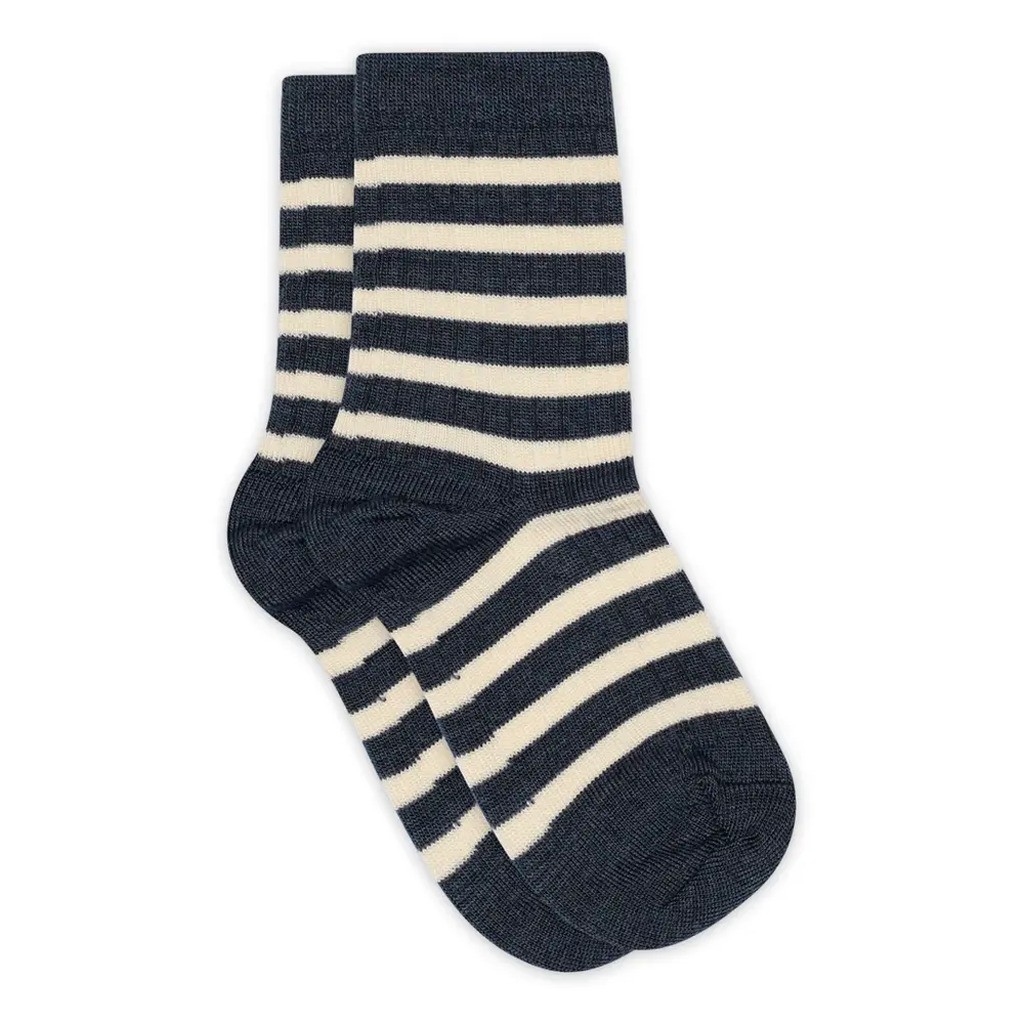 Elis strømpe - Dark Denim Melange - 29/32
