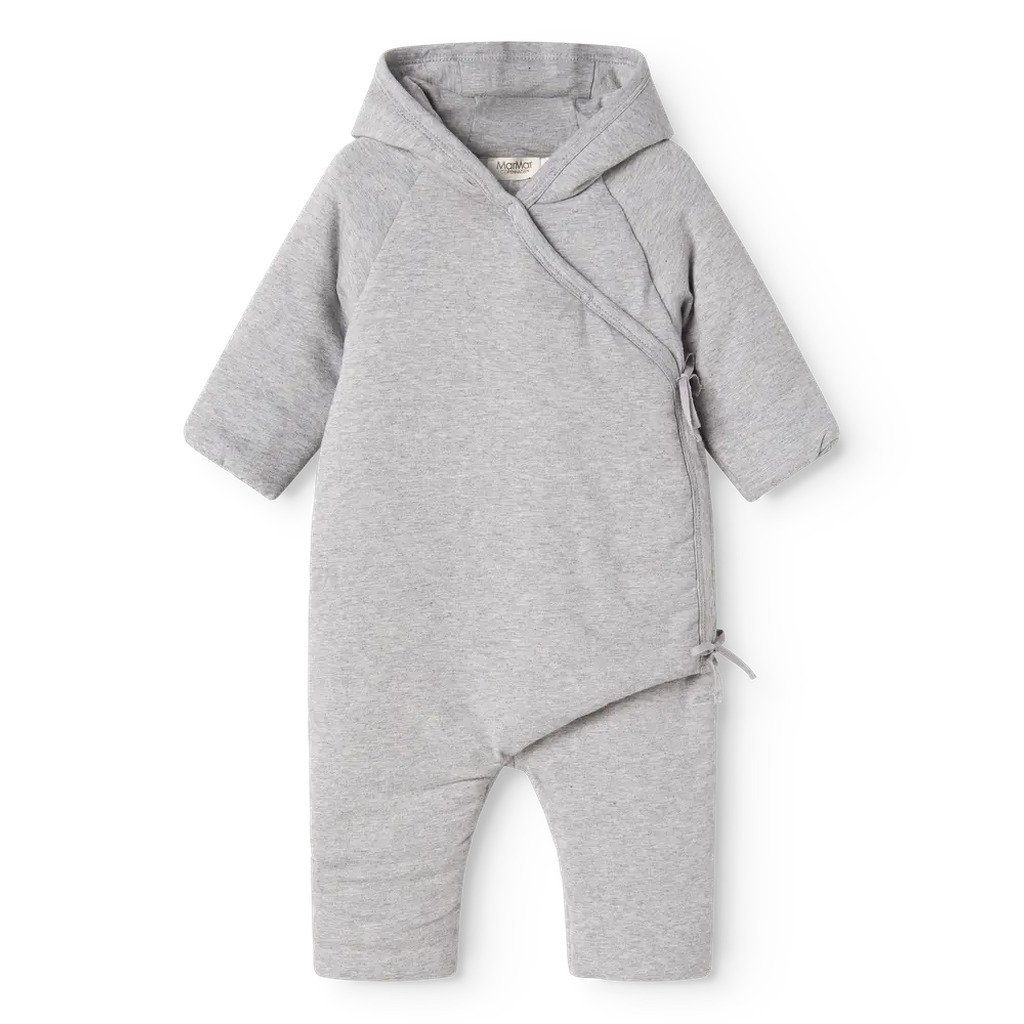 Rex - Vatteret Baby Heldragt - Light Grey Melange - 68-74