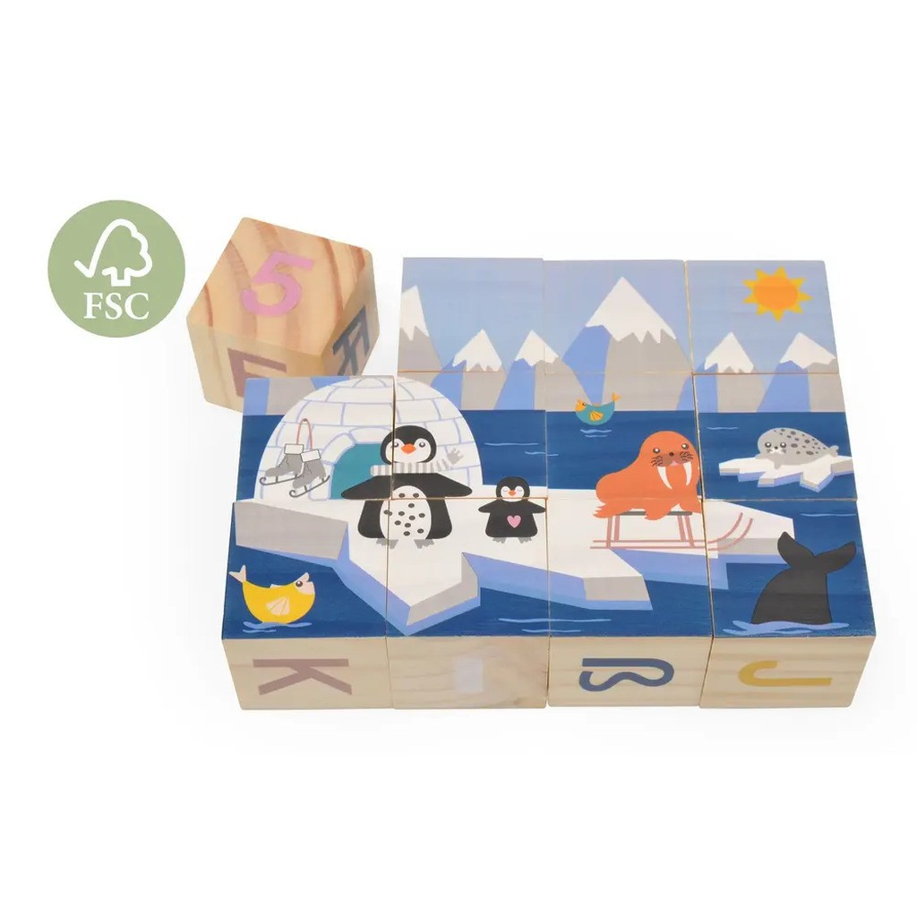 Klodser med Bogstaver - FSCÂ® - Onesize