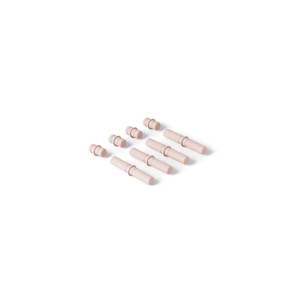 8 x Connector pegs Soft Rose