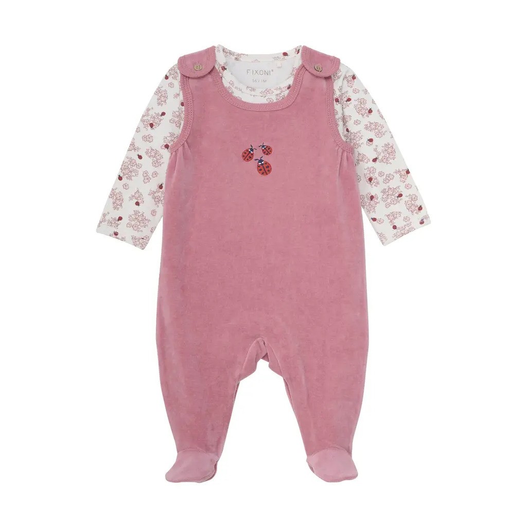 Sæt m. Body & Velour Romper - 6180 - 68
