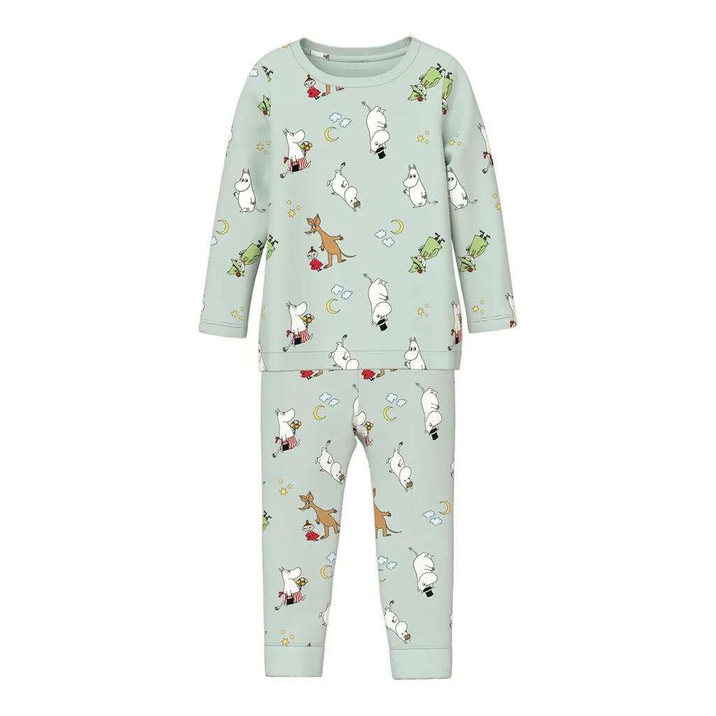 Semol Moomin Nattøj Sæt - Pale Aqua - 92